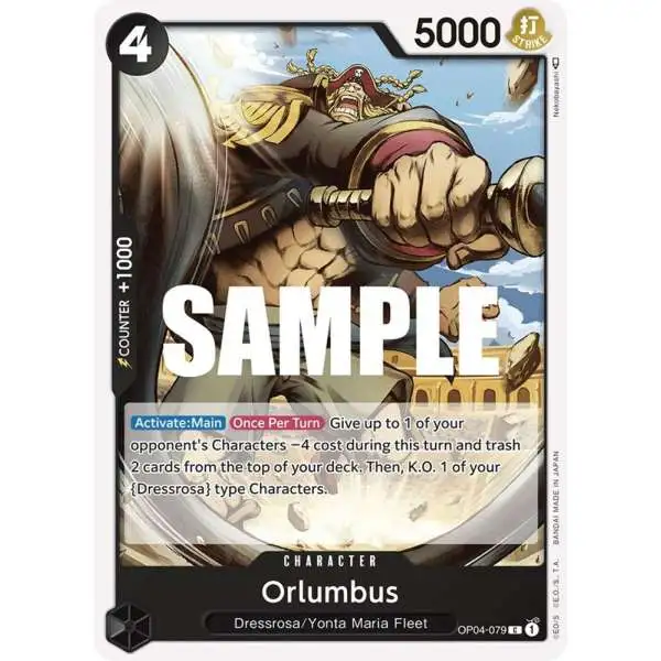 One Piece Trading Card Game Kingdoms of Intrigue Common Orlumbus OP04-079