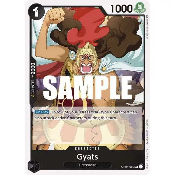 One Piece Trading Card Game Kingdoms of Intrigue Uncommon Gyats OP04-080