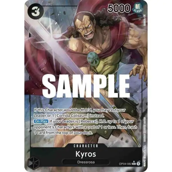 One Piece Trading Card Game Kingdoms of Intrigue Rare Kyros OP04-082 [Alternate Art]