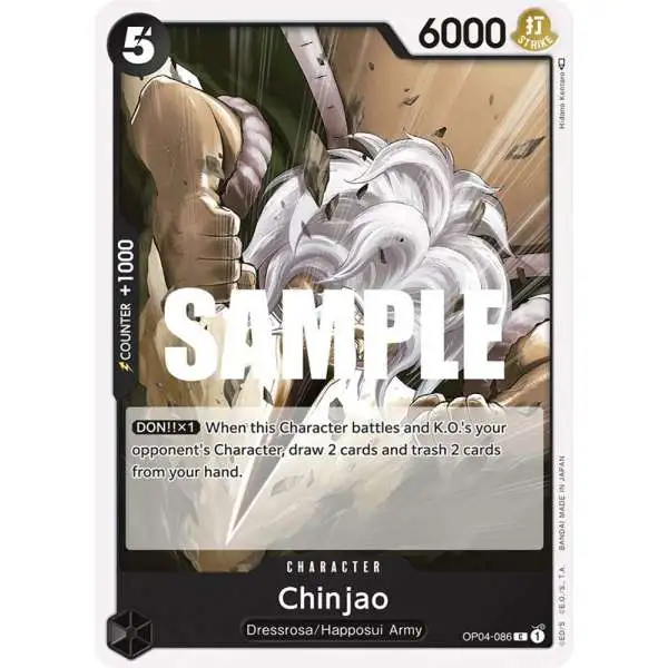 One Piece Trading Card Game Kingdoms of Intrigue Common Chinjao OP04-086