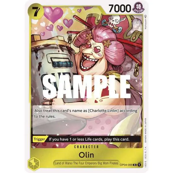 One Piece Trading Card Game Kingdoms of Intrigue Rare Olin OP04-099
