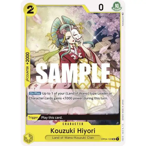 One Piece Trading Card Game Kingdoms of Intrigue Uncommon Kouzuki Hiyori OP04-103