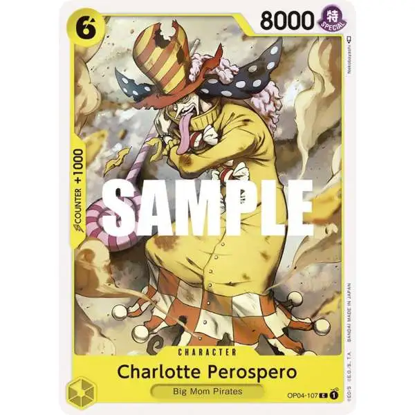One Piece Trading Card Game Kingdoms of Intrigue Common Charlotte Perospero OP04-107