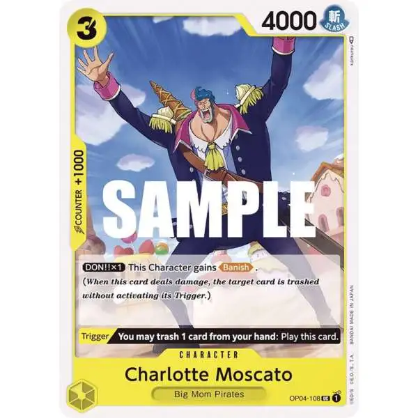 One Piece Trading Card Game Kingdoms of Intrigue Uncommon Charlotte Moscato OP04-108