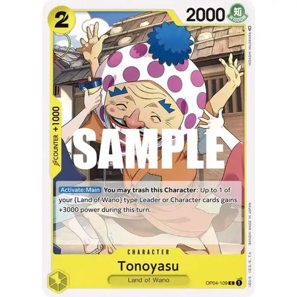 One Piece Trading Card Game Kingdoms of Intrigue Common Tonoyasu OP04-109