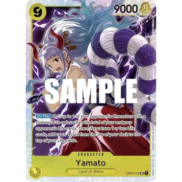 One Piece Trading Card Game Kingdoms of Intrigue Super Rare Yamato OP04-112
