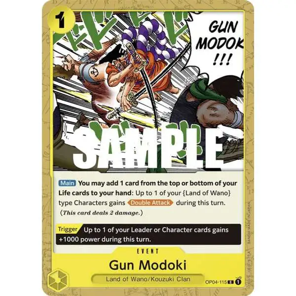 One Piece Trading Card Game Kingdoms of Intrigue Common Gun Modoki OP04-115