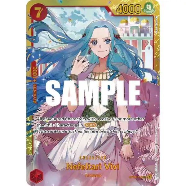 One Piece Trading Card Game Kingdoms of Intrigue Secret Rare Nefeltari Vivi OP04-118