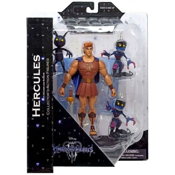 Disney Kingdom Hearts Series 4 Hercules with Soldier & Shadow Action Figure 2-Pack