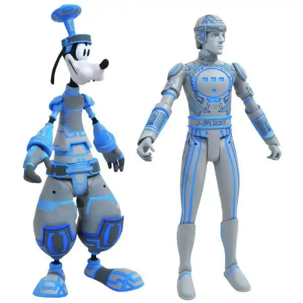 Disney Kingdom Hearts Series 3 Space Paranoids Goofy & Tron Action Figure Set