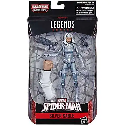 Spider-Man Marvel Legends Infinite Kingpin Series Silver Sable Action Figure