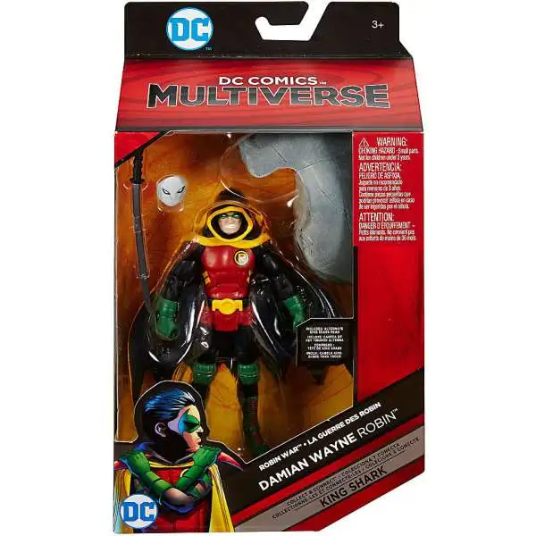 DC Robin War Multiverse King Shark Series Damian Wayne Robin Action Figure