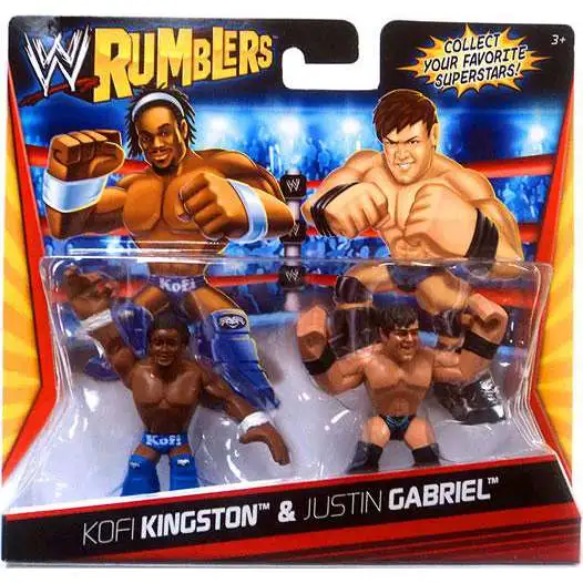 WWE Wrestling Rumblers Series 1 Kofi Kingston & Justin Gabriel Mini Figure 2-Pack