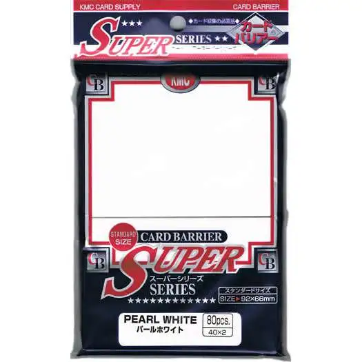Card Barrier Super Series Pearl White Standard Card Sleeves [80 Count]