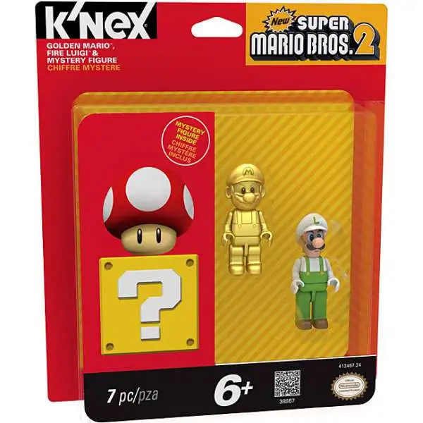 KNEX New Super Mario Bros 2 Golden Mario, Fire Luigi Mystery