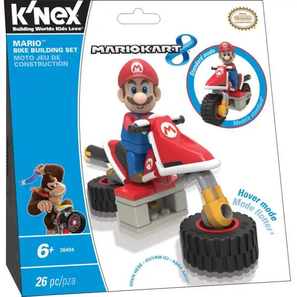 K'NEX Super Mario Mario Kart 8 Mario Bike Building Set #38494