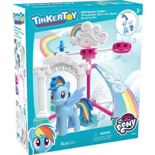 K'NEX Tinker Toy My Little Pony Rainbow Dash Cloudsdale Spin & Soar Set #28049