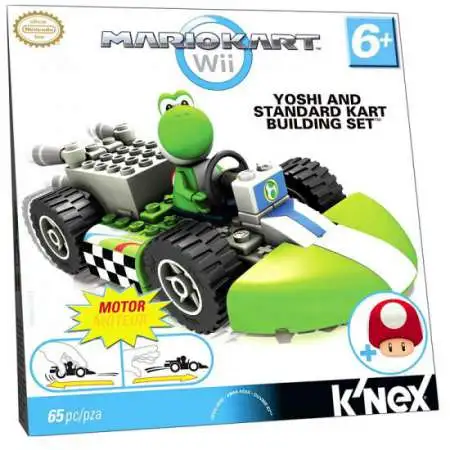 K'NEX Super Mario Mario Kart Wii Yoshi & Standard Kart Set #38004