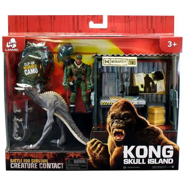King Kong Skull Island Creature Contact Dino Monster, Shack & Figure Exclusive Playset