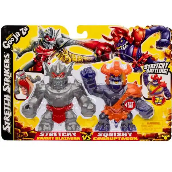 Heroes of Goo Jit Zu Stretch Strikers Knight Blazagon vs