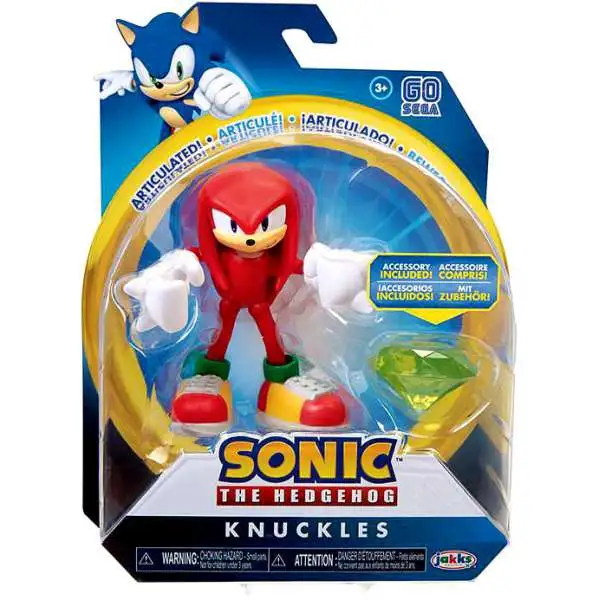 Sonic The Hedgehog Basic Wave 2 Knuckles Action Figure [Green Chaos Emerald]