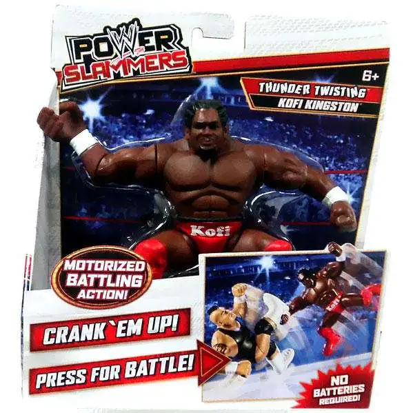 WWE Wrestling Power Slammers Thunder Twisting Kofi Kingston Action Figure