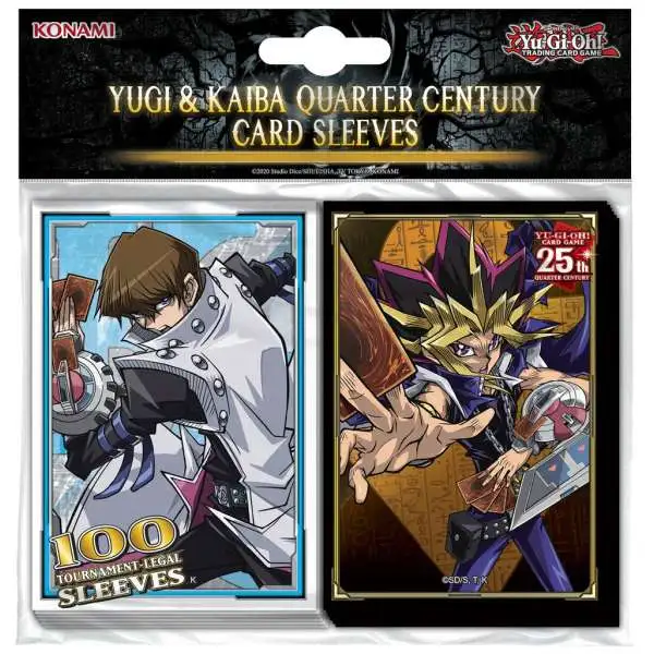 YuGiOh Trading Card Game Yugi & Kaiba Quarter Century Card Sleeves [100 Count]