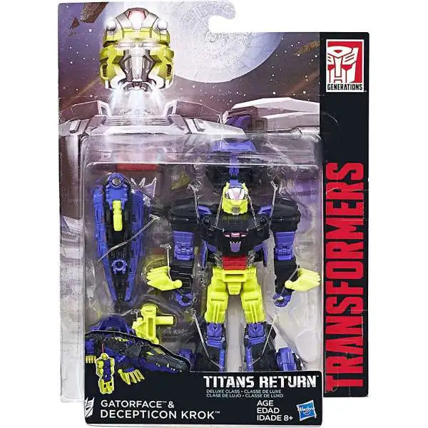 Transformers Generations Titans Return Gatorface & Decepticon Krok Deluxe Action Figure