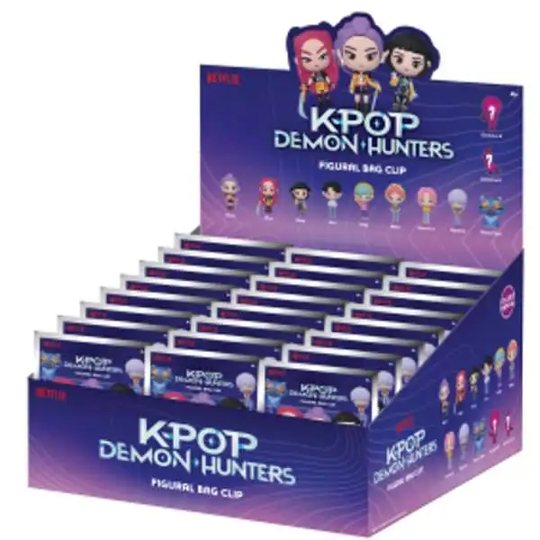 KPop Demon Hunters 3D Figural Foam Bag Clip HUNTR/X Mystery Box [24 Packs] (Pre-Order ships July)
