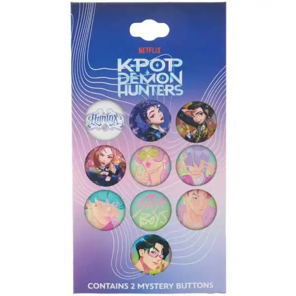 KPop Demon Hunters Buttons 1.25-Inch Mystery Pack [2 Mystery Buttons]