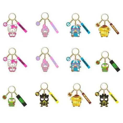 Sanrio Hello Kitty & Friends Enamel Keychain Tokyo Speed 1.5-Inch Mystery Box [24 Packs]