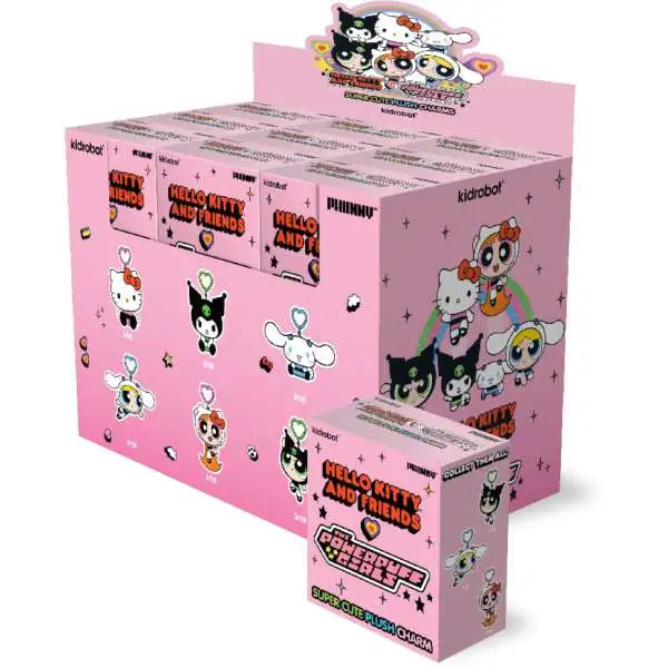 Hello Kitty x Powerpuff Girls 4-Inch Plush Chams Mystery Box [18 Packs] (Pre-Order ships August)