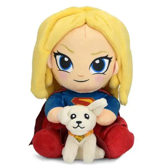DC Supergirl Movie Phunny Supergirl and Krypto 7.5-Inch Plush (Pre-Order ships October)
