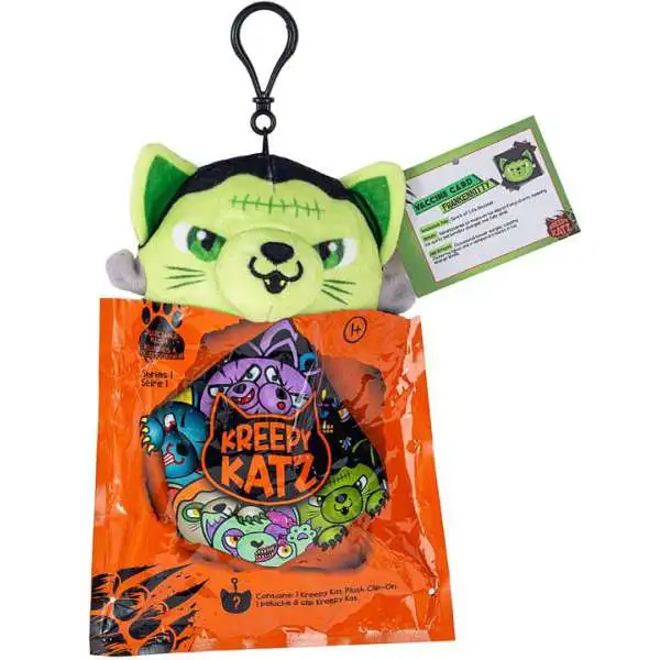 Kreepy Katz Plush Clip-On Cat 4-Inch Mystery Pack [1 RANDOM Figure]