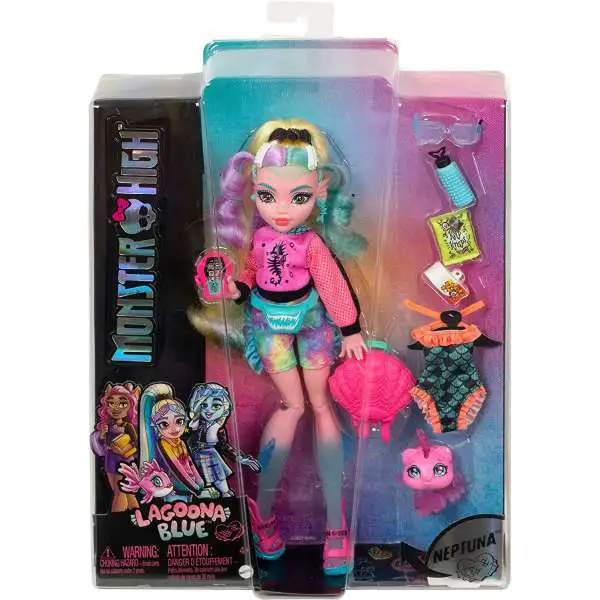 Monster High Lagoona Blue Reel Drama Doll, Pet & Poster Stand New 2022  Exclusive