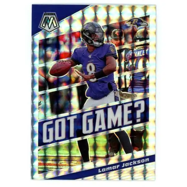 NFL 2020 Panini Mosaic Silver Got Game? Lamar Jackson GG24