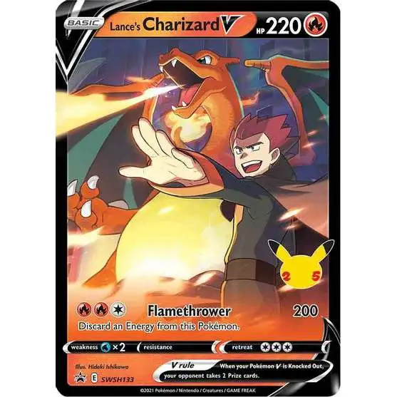 Pokemon Trading Card Game Promo Lance's Charizard V SWSH133 [Oversized]