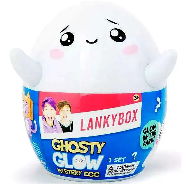 LankyBox Ghosty Glow Mystery Egg [2 Figures, 3 Micro Figures, 1 Squishy, 1 Pop-it & 1 Sticker]