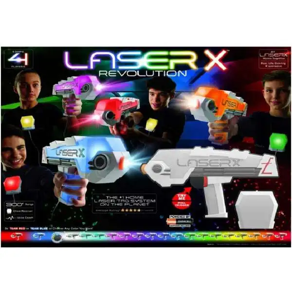Laser X Revolution Laser Tag System 4 Blasters Exclusive 4-Player Set