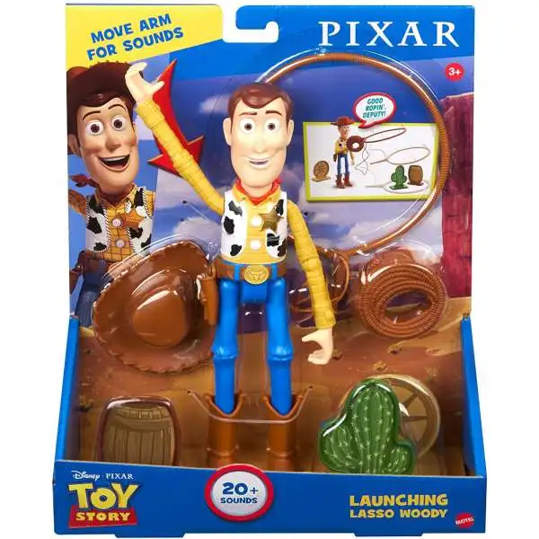 Toy Story 4 True Talkers Launching Lasso Woody Action Figure