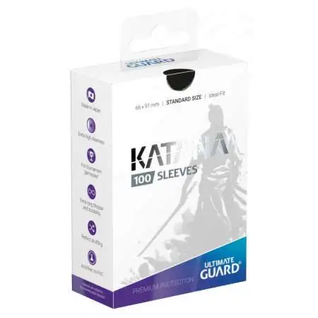 Ultimate Guard Katana Black Standard Size Card Sleeves [100 Count]