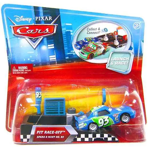 Disney / Pixar Cars Pit Row Race-Off Spare O Mint No. 93 Diecast Car [Includes Launcher]