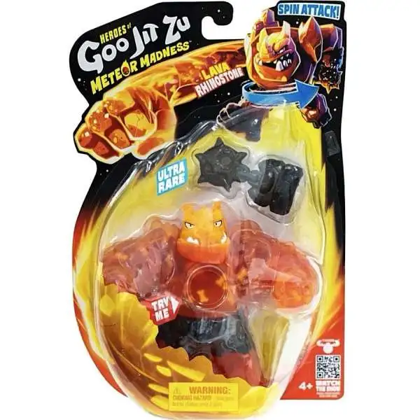 Heroes of Goo Jit Zu Meteor Madness Lava Rhinostone Action Figure