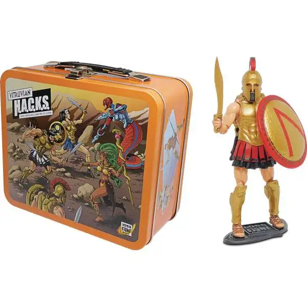 Vitruvian H.A.C.K.S. King Leonidas Action Figure & Lunchbox