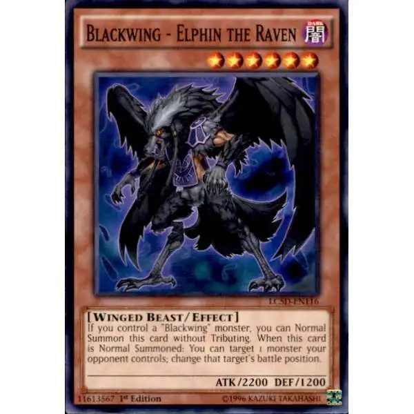 YuGiOh YuGiOh 5D's Legendary Collection Mega Pack Common Blackwing - Elphin the Raven LC5D-EN116