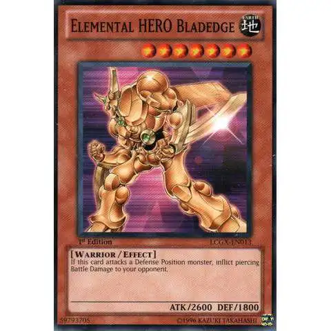 YuGiOh GX Trading Card Game Legendary Collection 2 Common Elemental HERO Bladedge LCGX-EN013