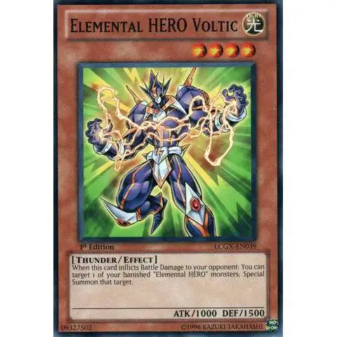 YuGiOh GX Trading Card Game Legendary Collection 2 Common Elemental HERO Voltic LCGX-EN039