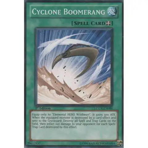 YuGiOh GX Trading Card Game Legendary Collection 2 Common Cyclone Boomerang LCGX-EN086