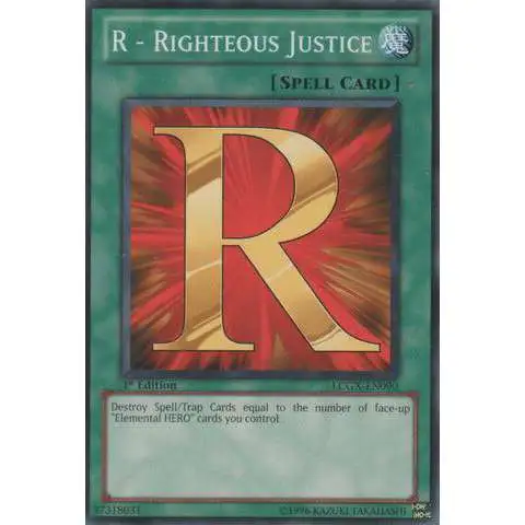YuGiOh GX Trading Card Game Legendary Collection 2 Common R - Righteous Justice LCGX-EN090
