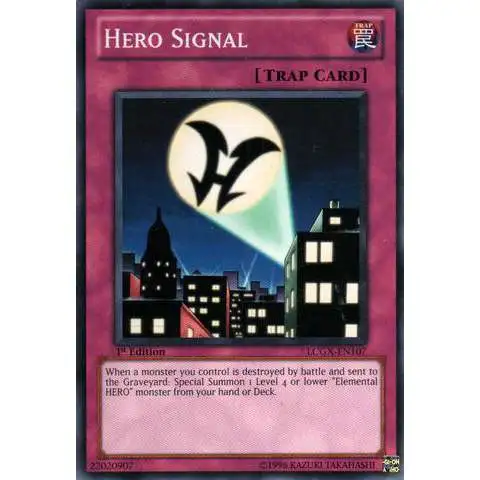 YuGiOh GX Trading Card Game Legendary Collection 2 Common Hero Signal LCGX-EN107